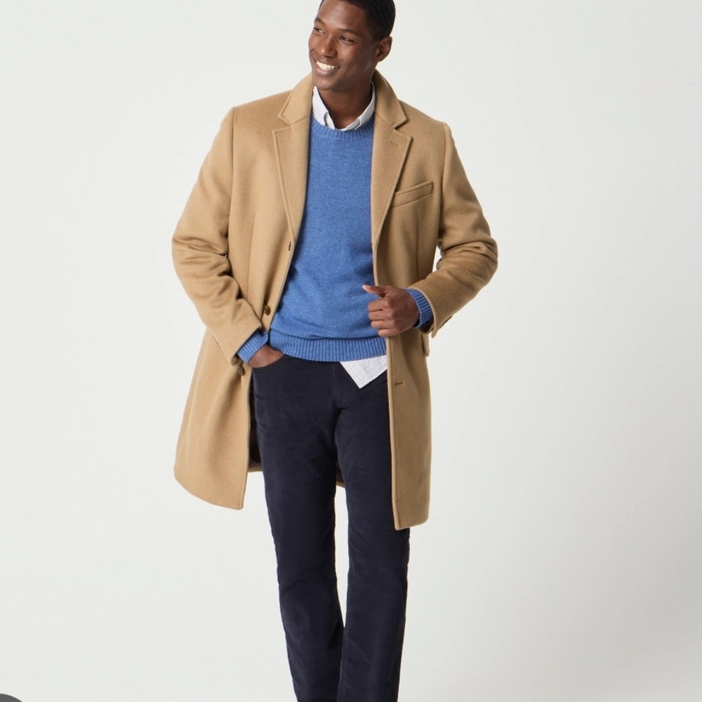 J Crew Factory Wool-blend topcoat Size 40 (Med) NWT Camel  CL299
